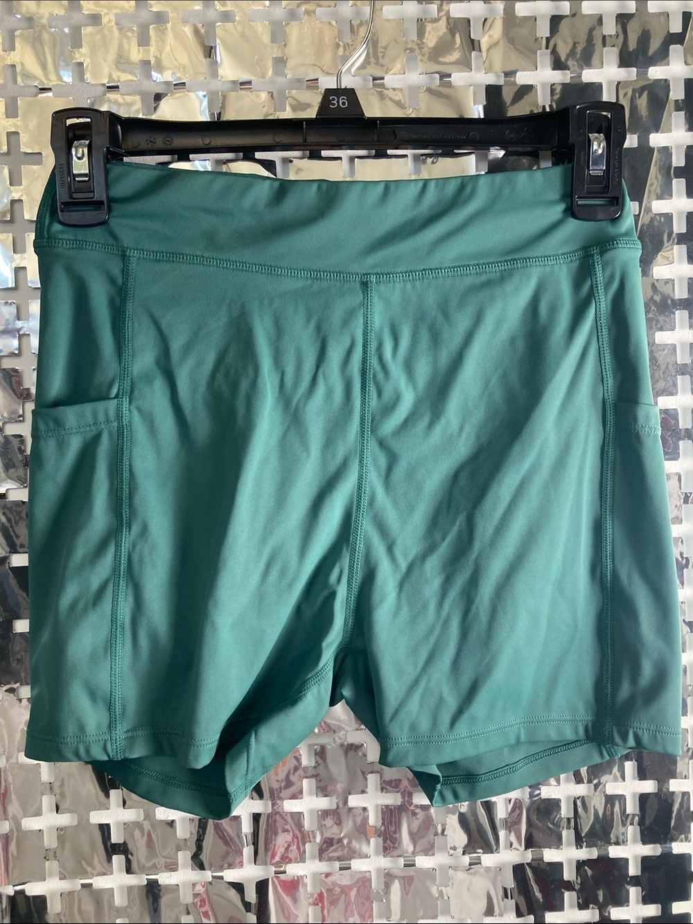 Women’s Athletic Pocket Shorts in Teal - Performance Stretch